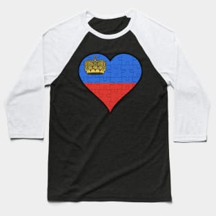 Liechtensteiner Jigsaw Puzzle Heart Design - Gift for Liechtensteiner With Liechtenstein Roots Baseball T-Shirt